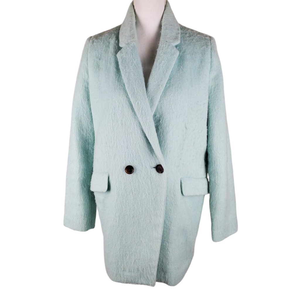Old Navy wool blend fuzzy overcoat M